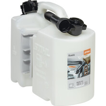 Bidão combinado - STIHL - Transparente - 5L Combustível - 3L Óleo de Corrente - 2 Bicos Dosadores Automáticos