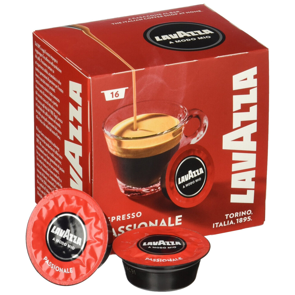 Lavazza A Modo Mio Passionale 16 Coffee Capsules (Pack of 5)