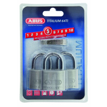 ABUS 64TI/40 40 mm Titalium hänglås (3-pack)