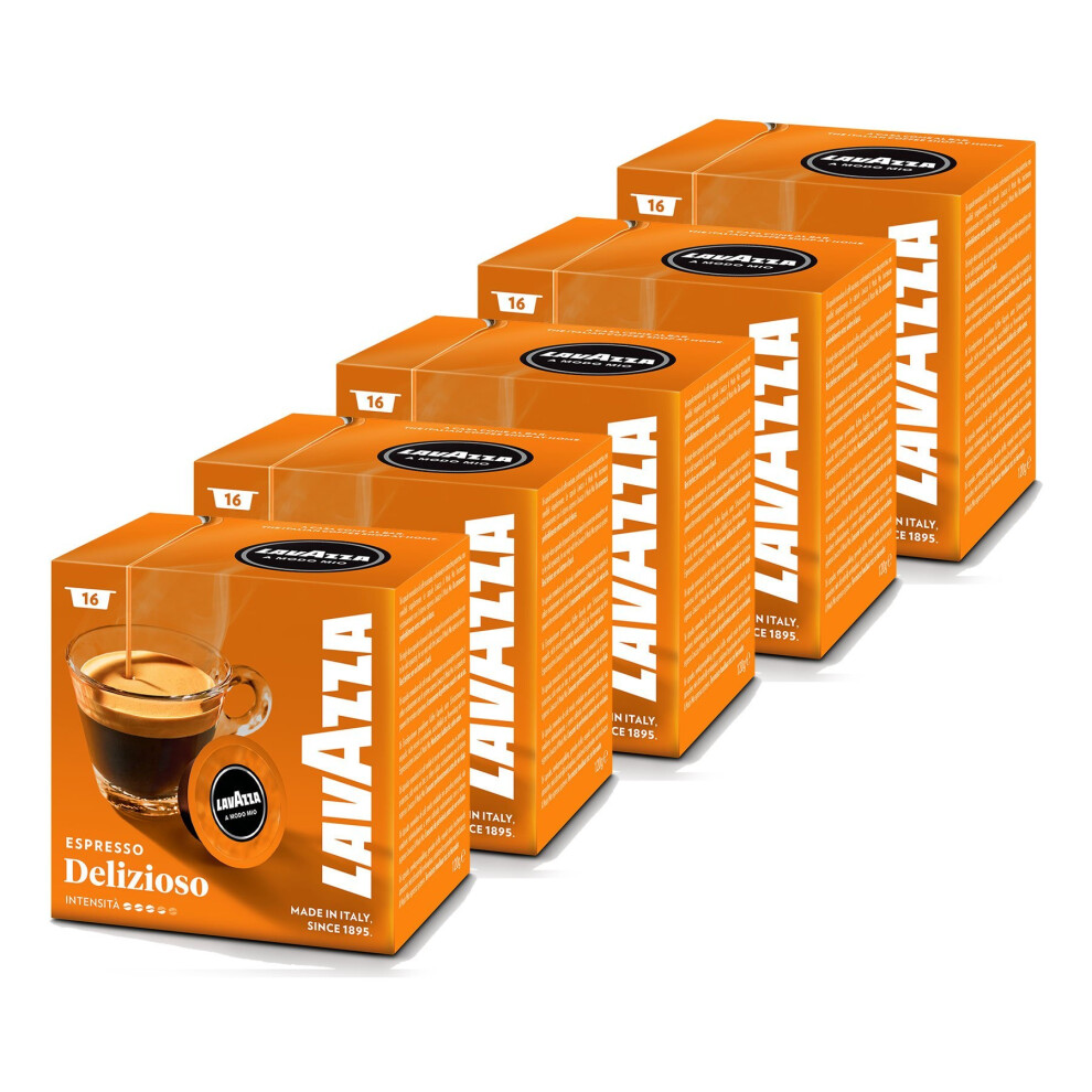 Lavazza A Modo Mio Delizioso Coffee Capsules (5 Packs of 16)