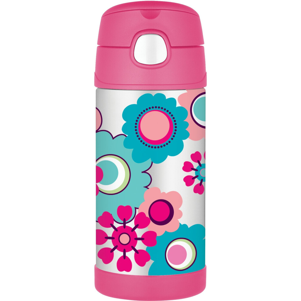 Thermos FUNtainer Straw Bottle, Floral, 355 ml