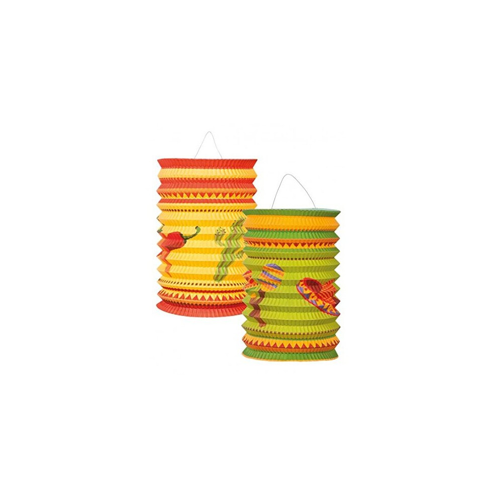 Boland 54403 Mexican Fiesta Lanterns Set of 2