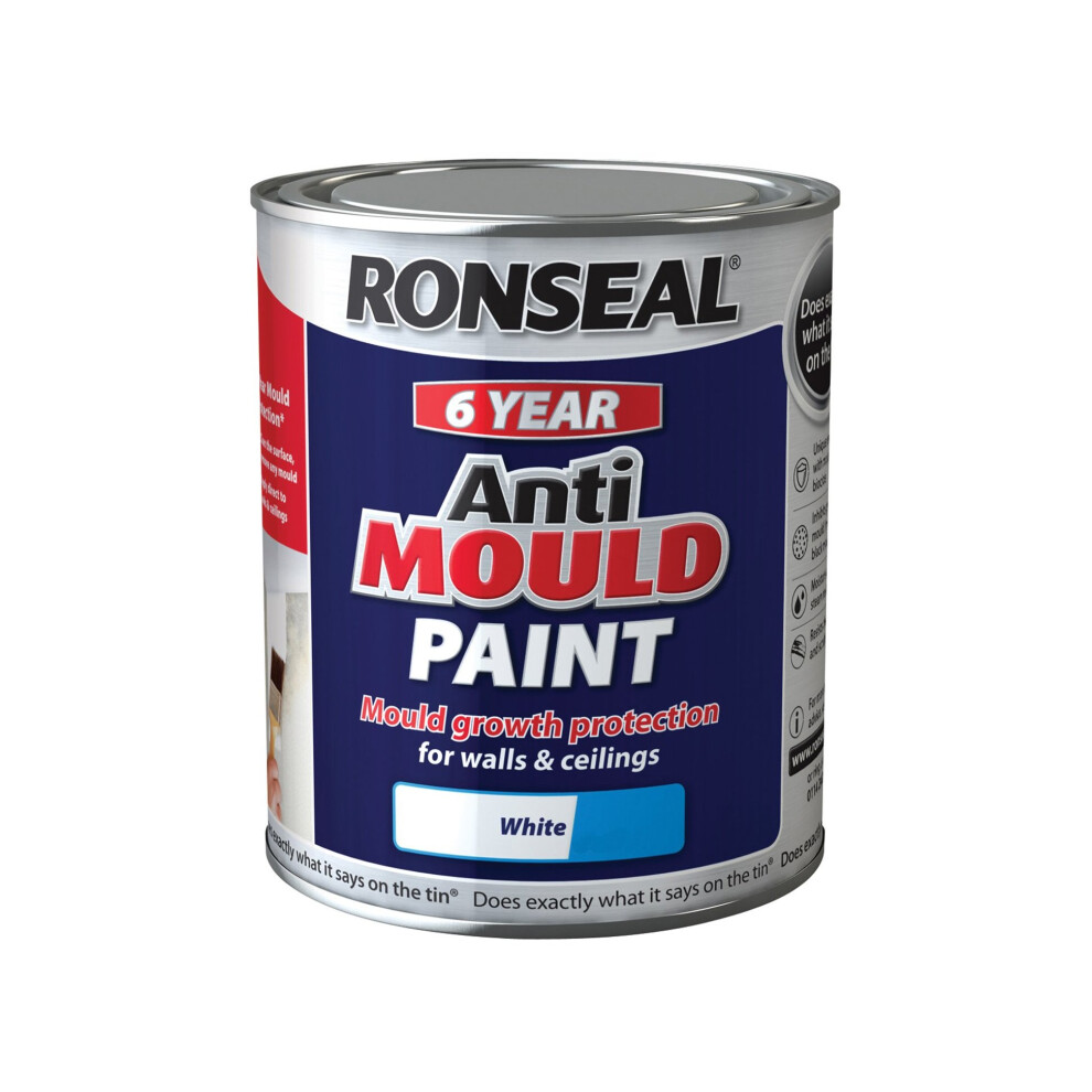 Ronseal AMPWM750 Anti-Mould Paint 750ml - White Matt