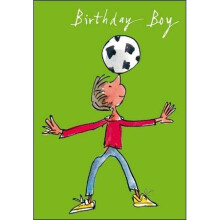 Quentin Blake Football Boy Birthday Card