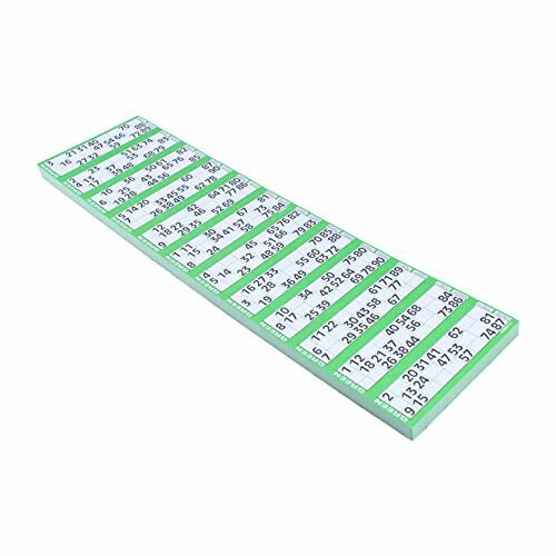 Jumbo Bingo Ticket Singles, 12 to View Pad, Green