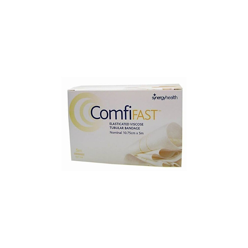 COMFIFAST 10.75CMX5M ELASTICATED VISCOSE STOCKINETTE TUBULAR BANDAGE YELLOW LINES (EXTRA LARGE LIMBS AND SMALL TRUNKS) - 1
