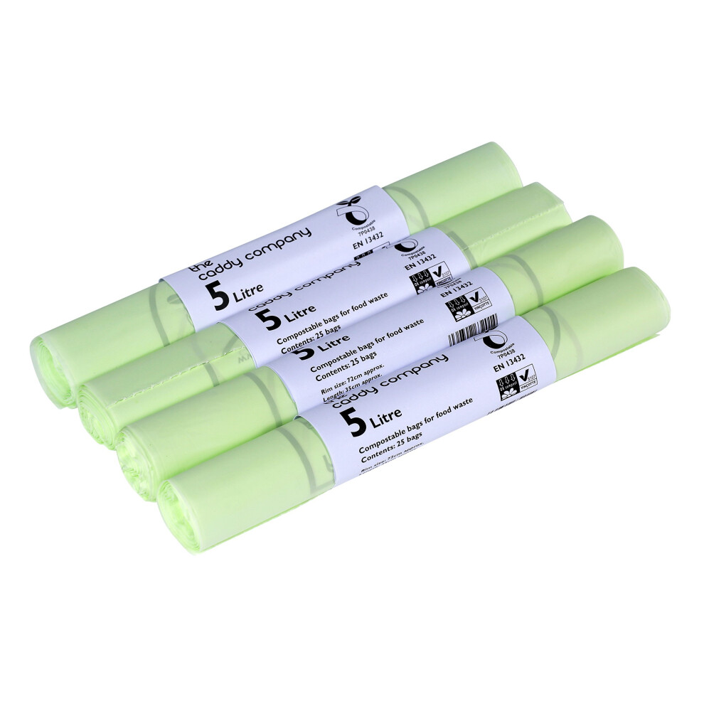 Caddy Company 5 Litre Compostable Food Waste Bin Bags - Green / 4 - Image 5