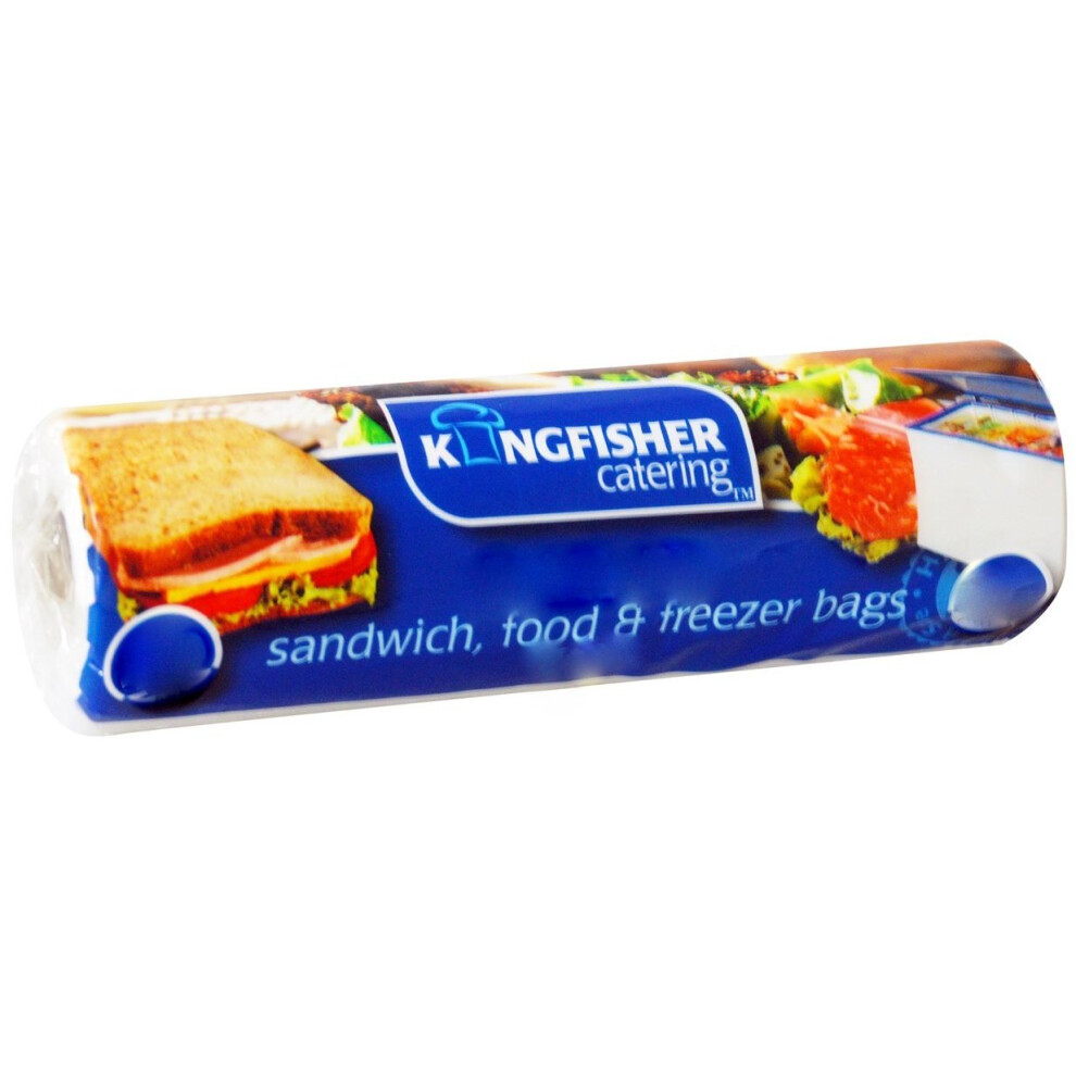 Kingfisher 200 Large Freezer Bags On Roll For Catering & Kitchen Food, Fridge Fresh