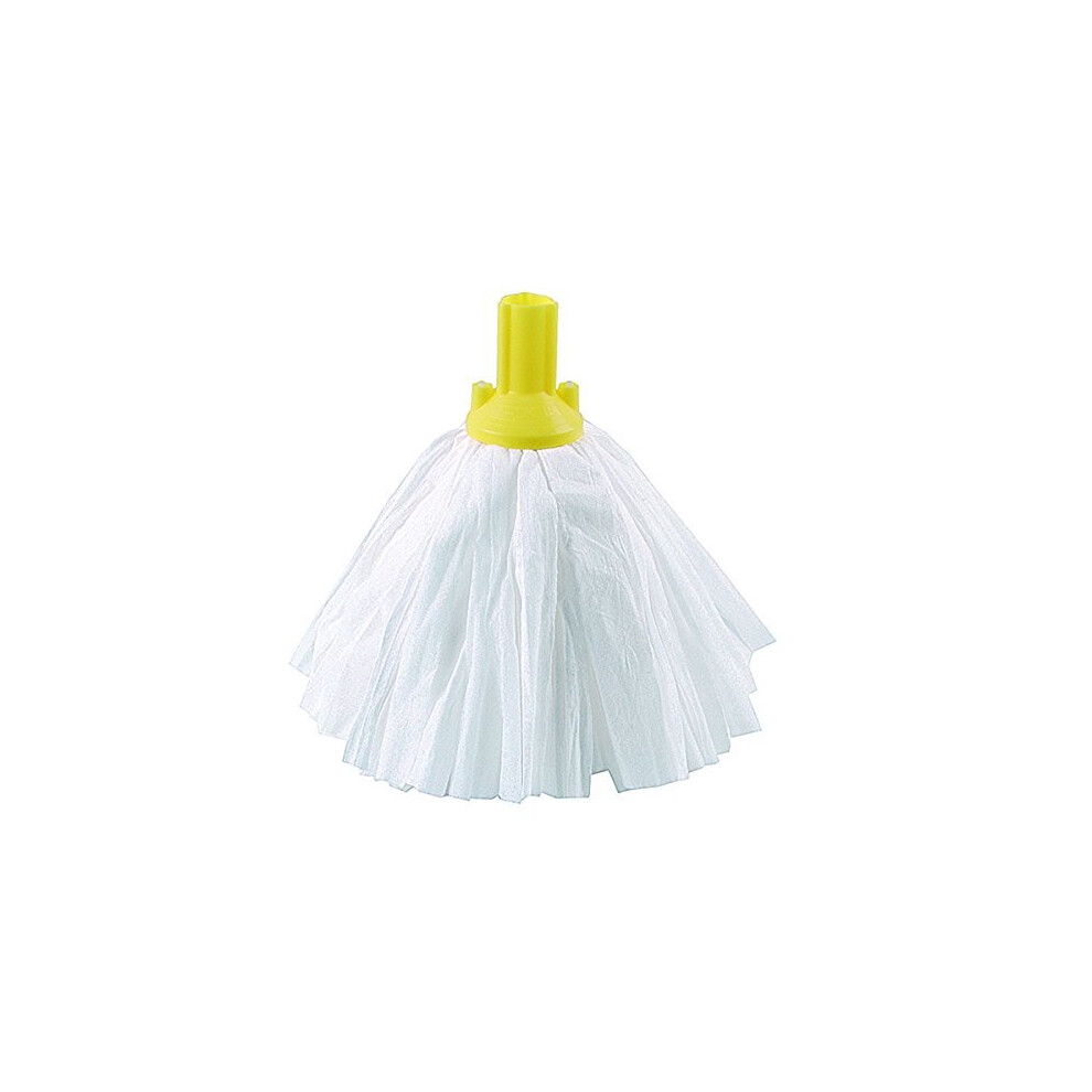 Exel PSYE1210P Standard Big Mop, White And Yellow (Pack Of 10)