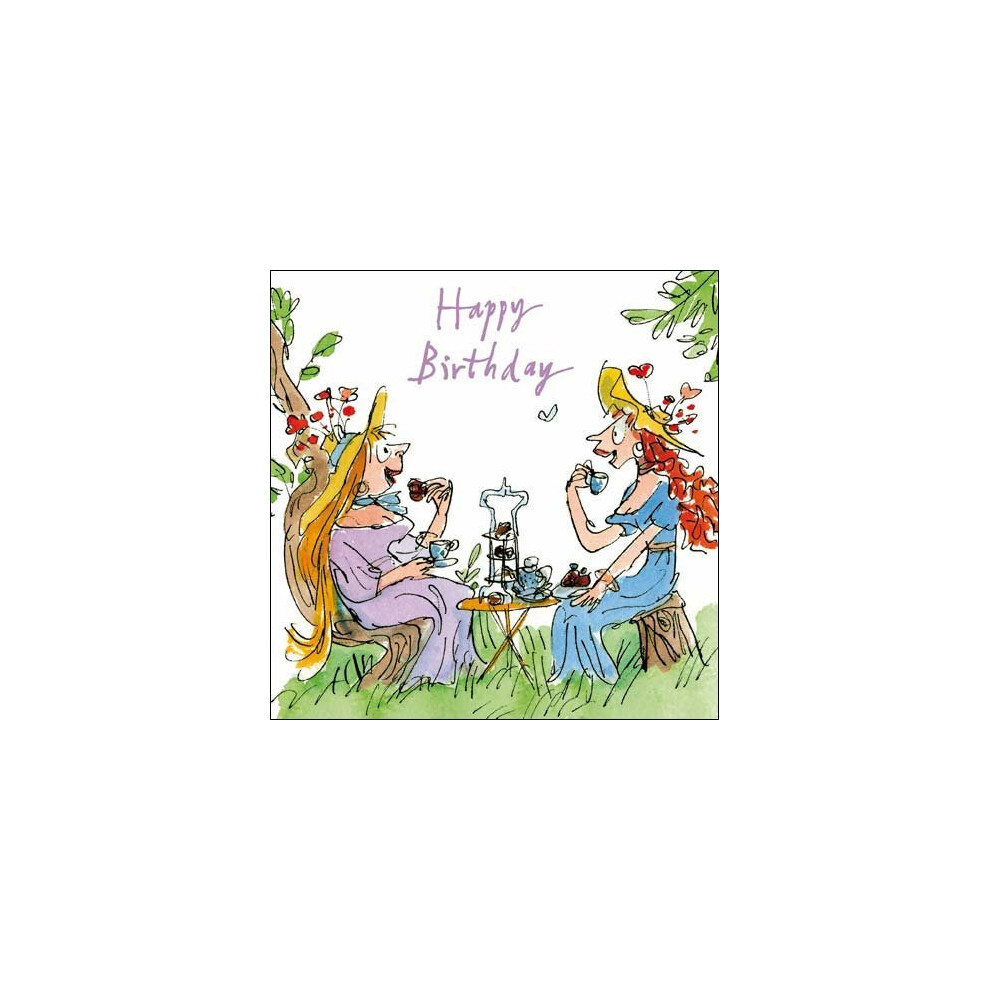 Woodmansterne Female Birthday Card - Quentin Blake - Tea Party (Wdm6002)