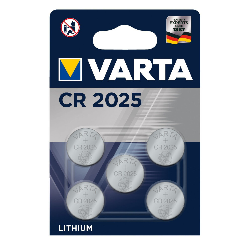 Varta CR2025 Lithium Specialist Coin Battery (Pack of 5)