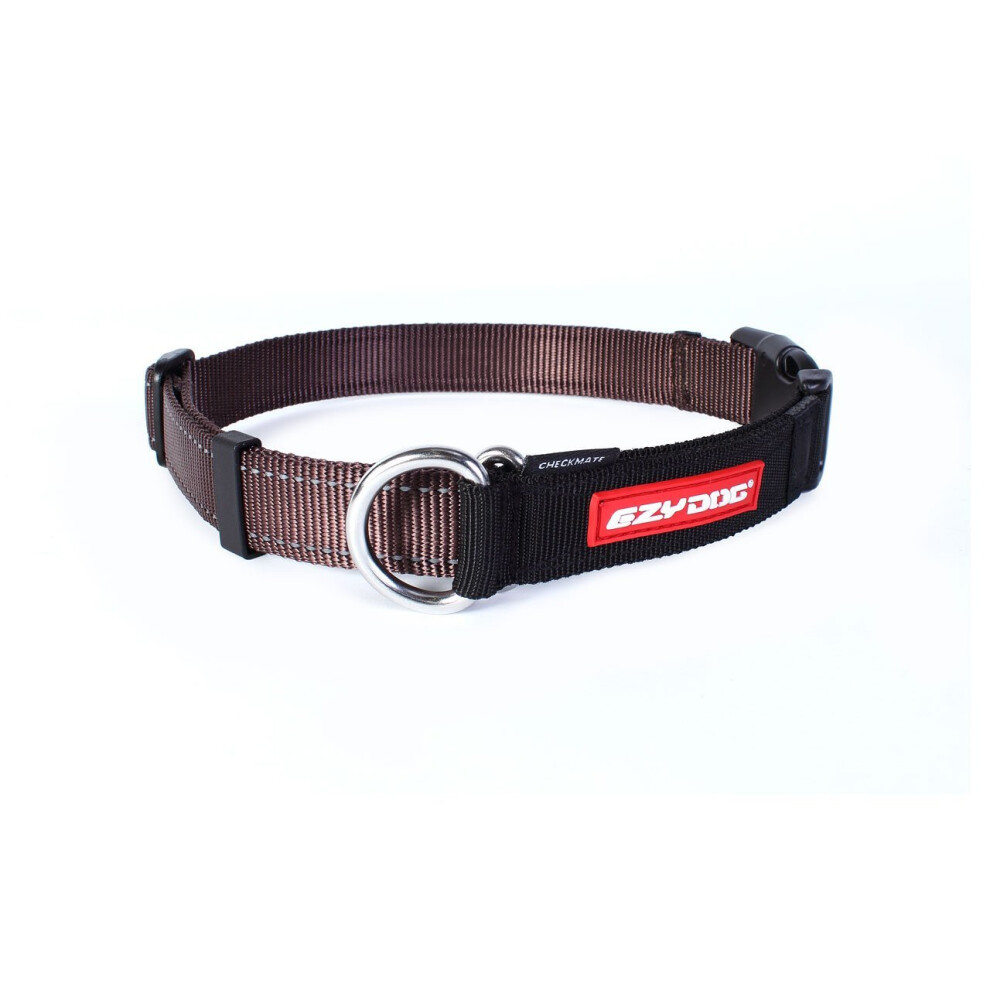 Ezydog Checkmate Collar, Medium, Chocolate