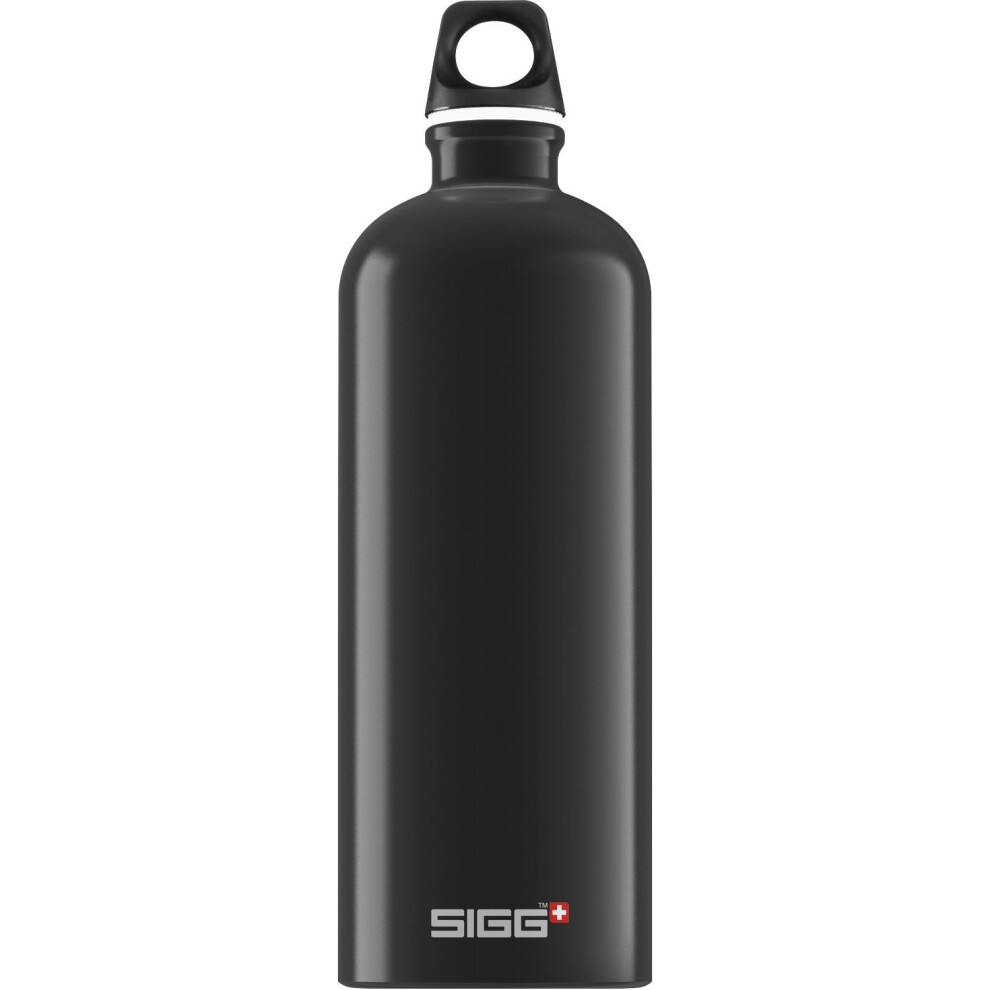 SIGG 1L Aluminium Traveller Black leak proof water bottle