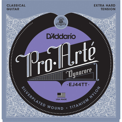 D'Addario EJ44TT ProArte Dynacore Titanium Trebles Extra-Hard Tension Classical Guitar Strings