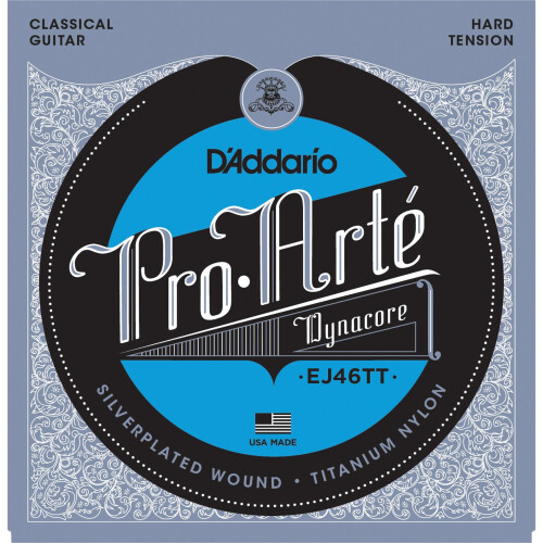 D'Addario EJ46TT ProArte DynaCore Titanium Trebles Hard Tension Classical Guitar Strings