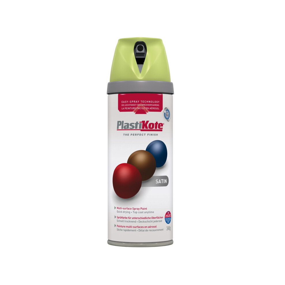 Plasti-kote 22121 400ml Premium Spray Paint Satin - Pistachio