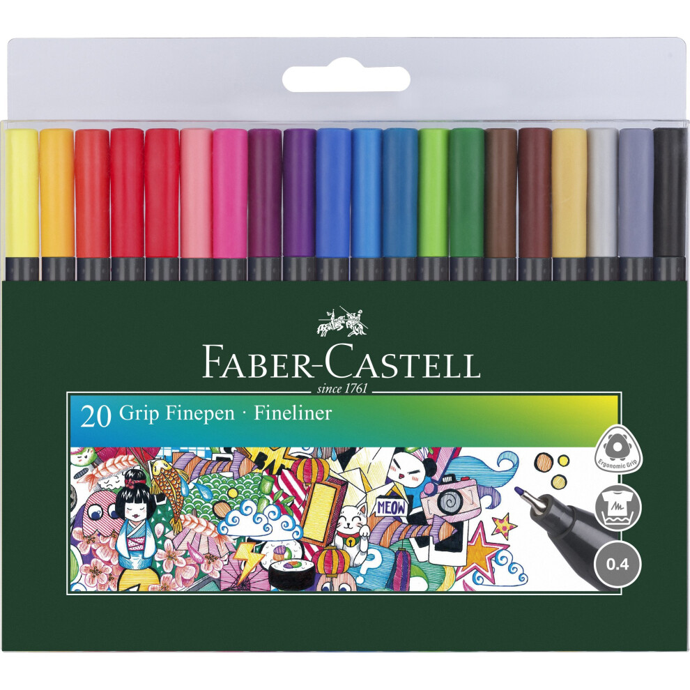 Faber-Castell Grip Finepen (Wallet Of 20)