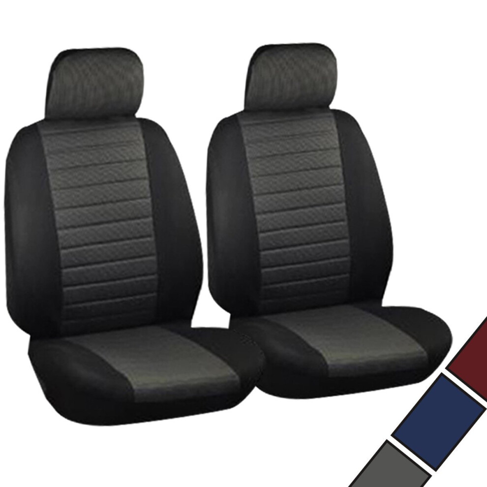 Woltu Car Van Seat Covers Front Pair And Universial For Cars Vans And Mpvs Grey/Black 4250367119006
