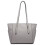 Miss Lulu (Light Grey 1642) Women's Adjustable PU Leather Shoulder Bag 4
