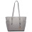 Miss Lulu (Light Grey 1642) Women's Adjustable PU Leather Shoulder Bag 3