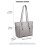 Miss Lulu (Light Grey 1642) Women's Adjustable PU Leather Shoulder Bag 7