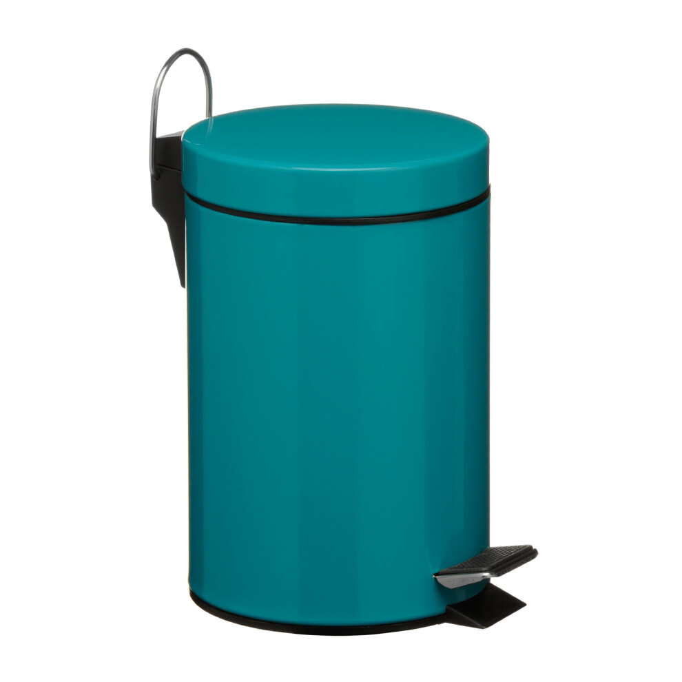 Premier Housewares 3 L Pedal Bin, 26 x 17 x 23 cm - Turquoise