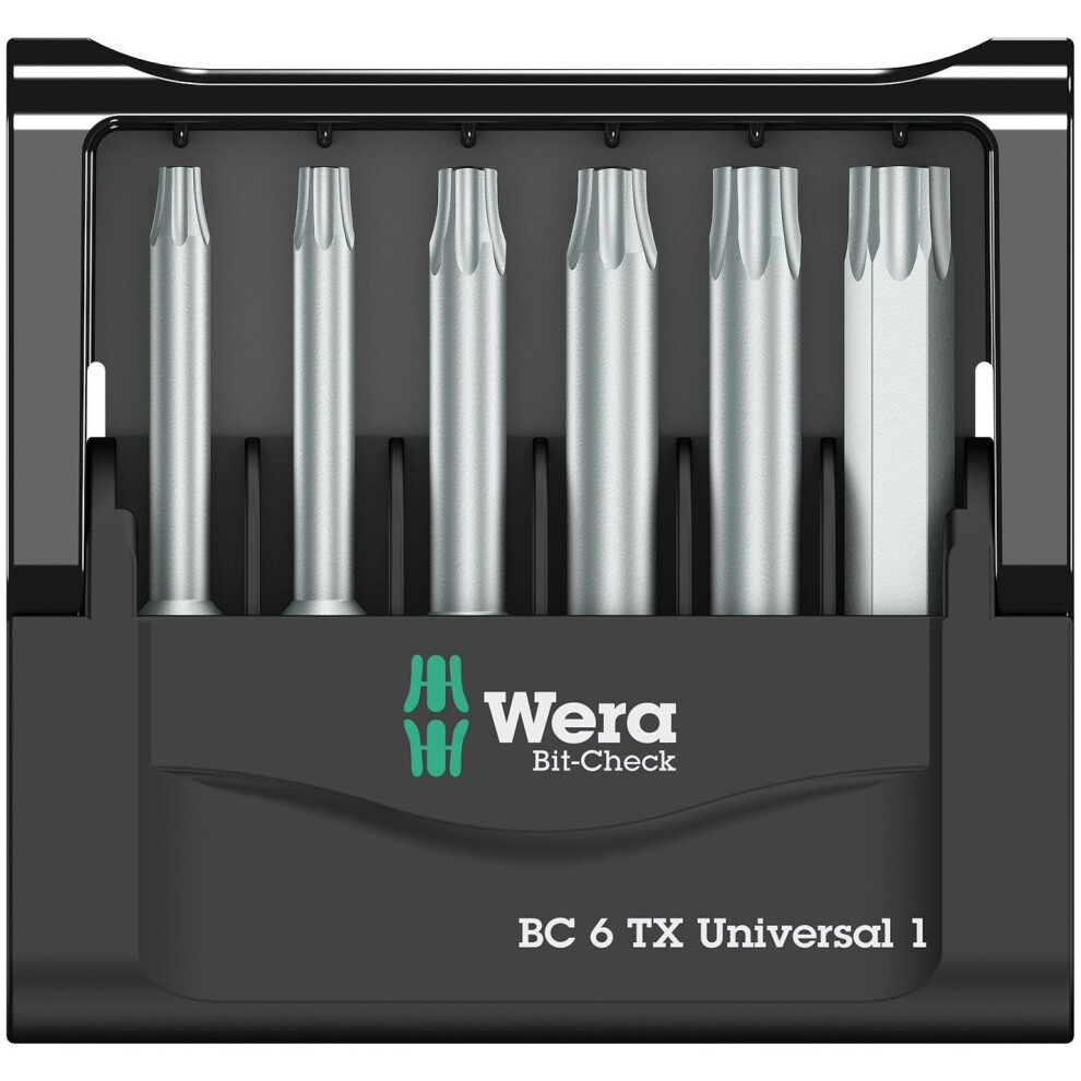 Wera 05073637001 Mini-Check SB Set Torsion Extra-Tough 50 mm Direct Drive Torx TX10-40, 6pc