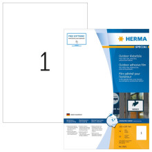 Etiquetas adesivas - HERMA - 9501 - Plástico fosco - A4 - 10 unidades - Resistentes a intempéries