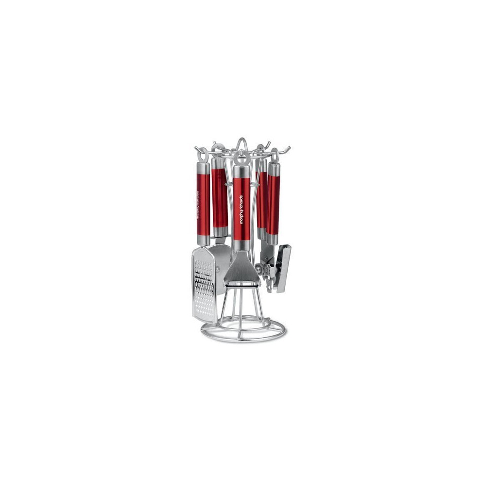 Morphy Richards 46811 Kitchen Utensils Set, Accents Range, Kitchen Gadget Set, Stainless Steel, Red, 4-Piece