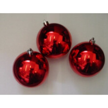 10 Extra Large 100mm RED Colour Christmas Baubles