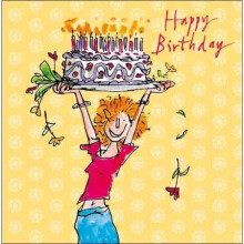 Birthday Card (WDM2951) Quentin Blake - Birthday Cake & Candles