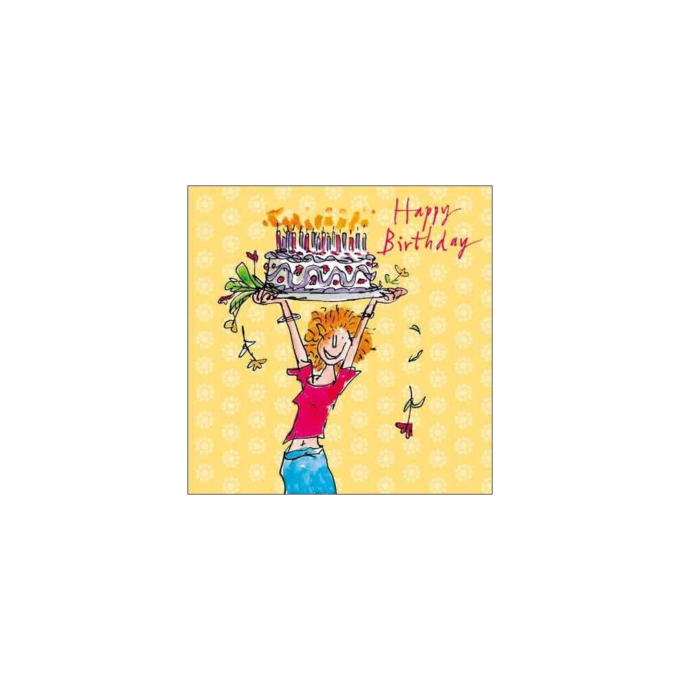 Woodmansterne Birthday Card (Wdm2951) Quentin Blake - Birthday Cake & Candles