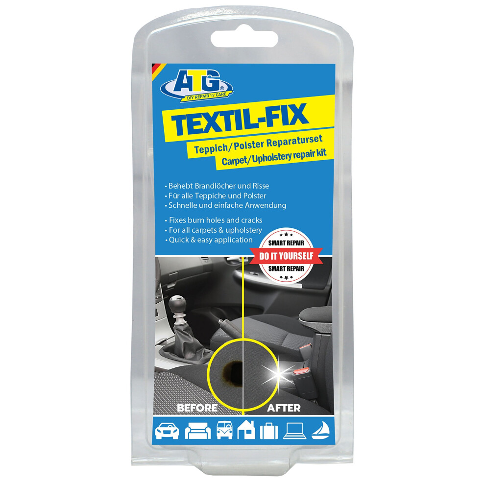 ATG Carpet Upholstery Burn Hole Cut Rips Tears Repair Kit Carpet Kits Car Upholstery Repair