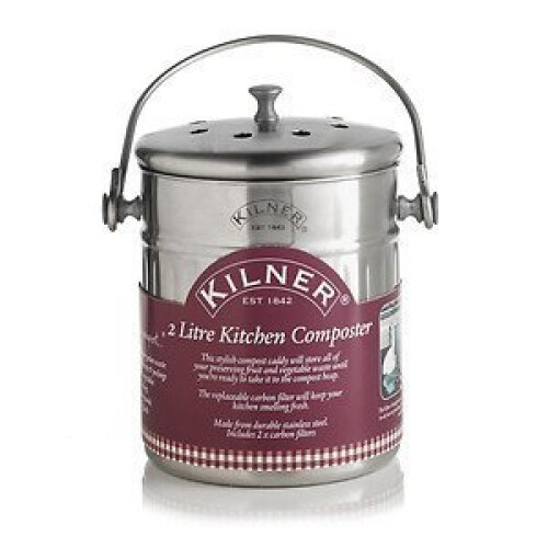 Kilner Kilner 0025.416 2 Litre Kitchen Composter, Silver