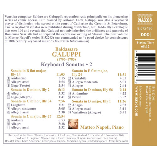 Galuppi: Keyboard Sonatas Volume 2 2