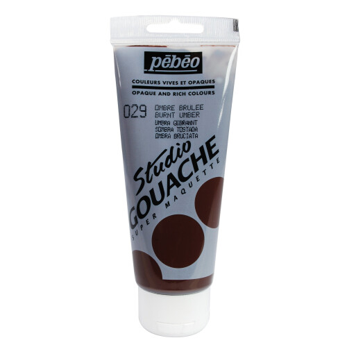 Pebeo 100 ml Studio Gouache, Burnt Umber