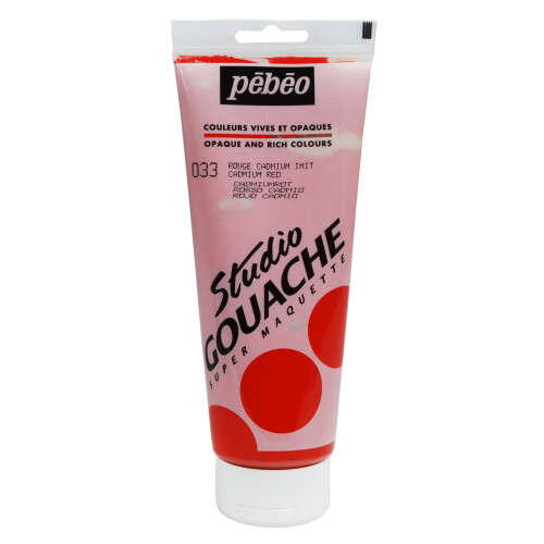 Pebeo 220 ml Studio Gouache, Cadmium Red Imitation