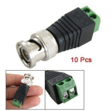 BW 10 x Coax CAT5 to Camera CCTV BNC Male Video Balun Connectors