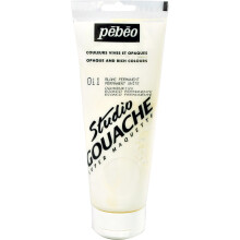 Pebeo 220 ml Studio Gouache, Permanent White