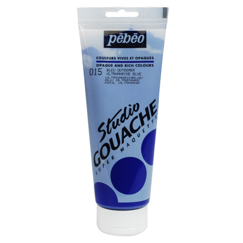 Pebeo 220 ml Studio Gouache, Ultramarine Blue