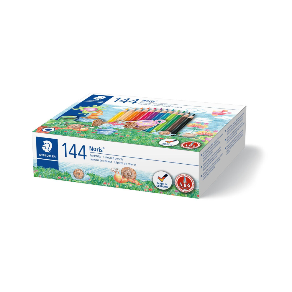 STAEDTLER 144C144 Noris Club Coloured Pencils, Pack of 144Â in School Box