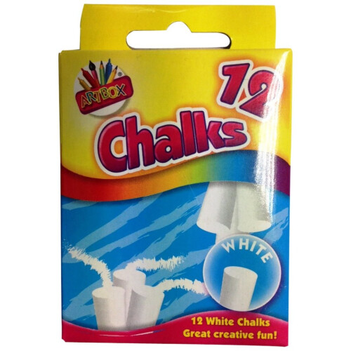 Artbox Chalks in Hanging Box - White (Pack of 12)
