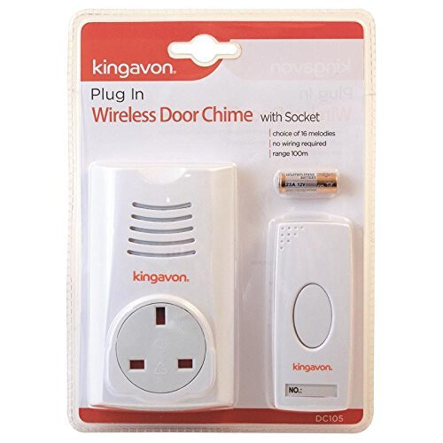Kingavon BB-DC105 Plug-in Wireless Door Chime with Socket