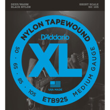 D'Addario Medium 50-105 Tapewound Short Scale Bass Guitar Strings