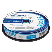 MediaRange BD-R 50GB Printable MR509 Single Side, Double Layer, color white