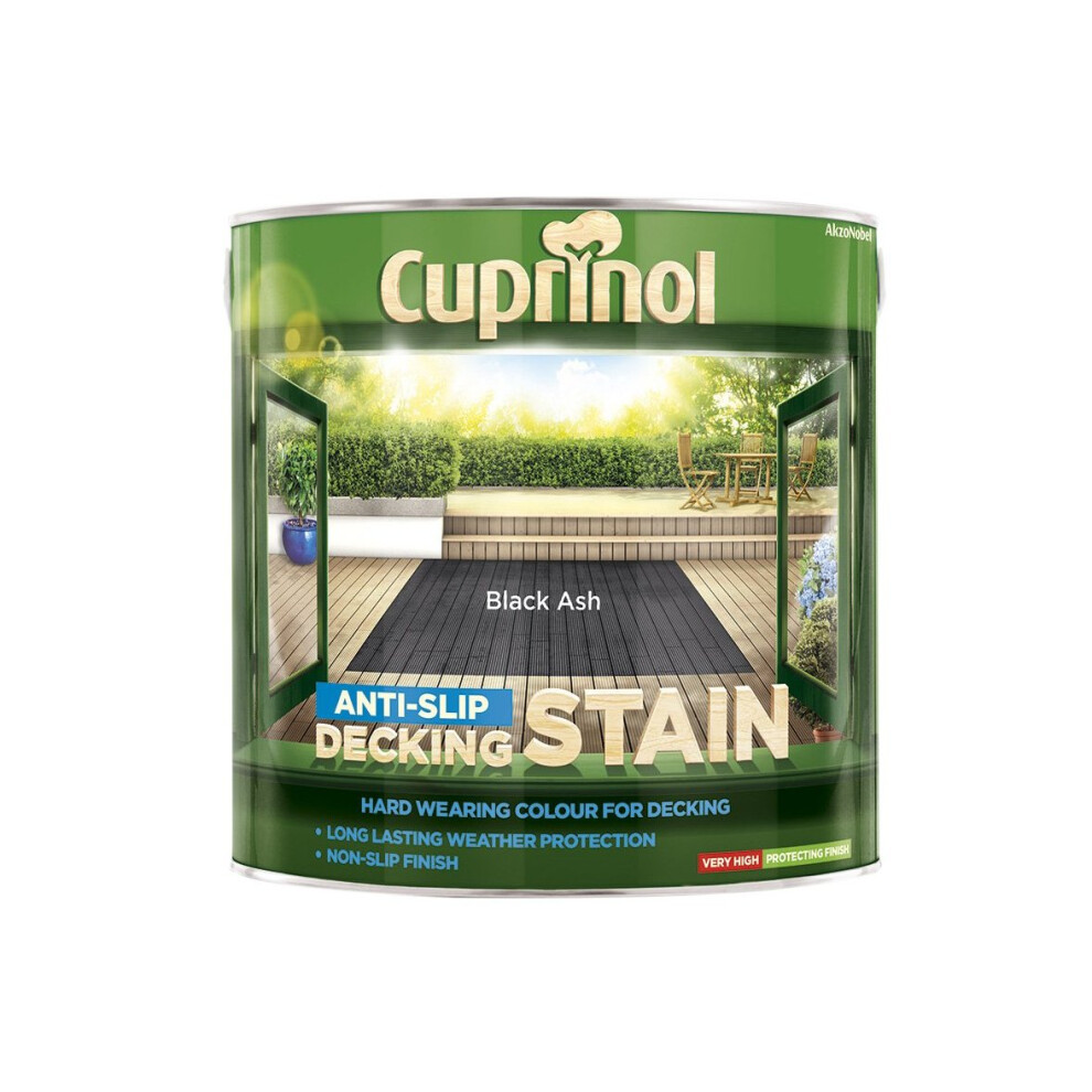 CUPRINOL Anti Slip DECKING STAIN BLACK ASH 2.5L