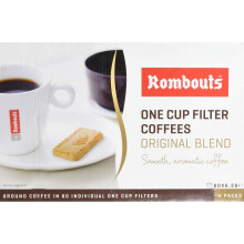 Rombouts Original Roast Individual Ground Coffee Filters 10 Cupsize 6x10 Filters
