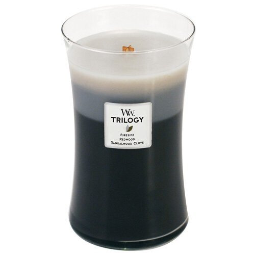 WoodWick Woodwick Warm Woods Trilogy Candle, Grey, Large