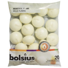 Bolsius Floating Candle Ivory 4.5x19x22 cm - 4.5h Burn Time, Easy-Relight Wicks - C-103632053705