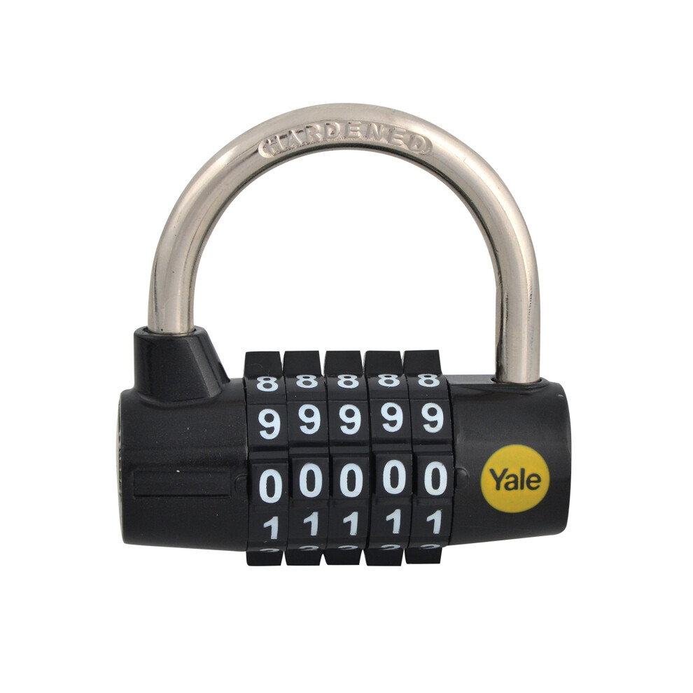Yale Locks YALY16048 Steel 5 Dial Combination Padlock 48 mm